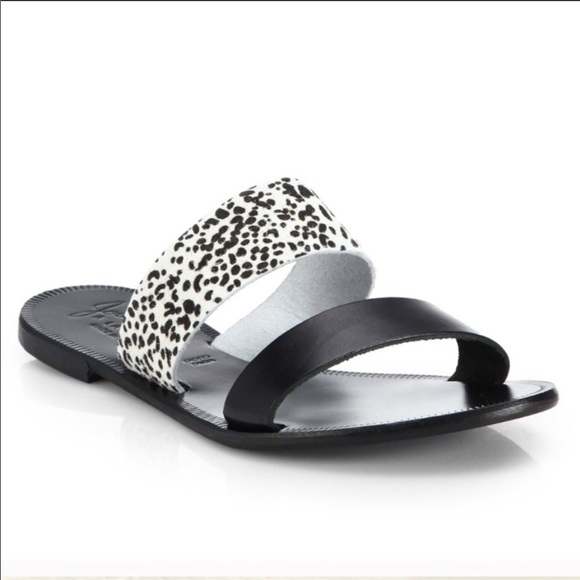 Joie Shoes - Joie A La Plage Sable Calf Hair Slide Sandals